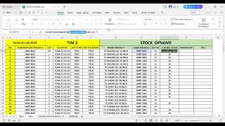 EXCEL  Stock Opname  Part 1 [upl. by Namzed]