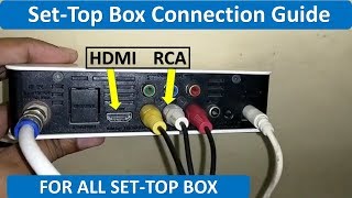 How to connect SetTop Box To Led Tv Lcd Tv or Smart Tv  Guide in Hindi [upl. by Akiemaj]