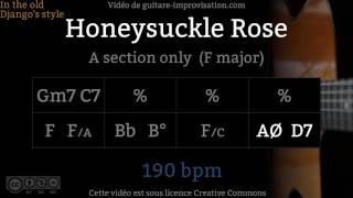 Honeysuckle Rose  A Section 190 bpm  Gypsy jazz Backing track  Jazz manouche [upl. by Arded]