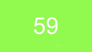 ⏱ Minuteur 1min Fond Vert 🟢 Full HD 🟢  Compte à Rebours 1 Minute Vert Minuterie 1 Minute Décompte [upl. by Netneuq]