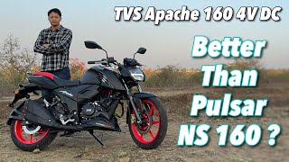 2024 TVS Apache 160 4V Dual Channel ABS Review  Better Than Bajaj Pulsar NS 160 [upl. by Addie511]