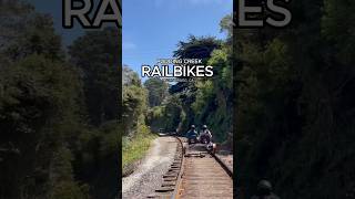 Rail bikes in Fort Bragg California explorecalifornia railbike fortbragg californiaadventure [upl. by Redla]