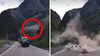 7 DEADLIEST ROCKFALLS amp LANDSLIDES CAUGHT ON CAMERA [upl. by Sandberg]