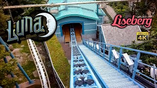 2023 Luna Roller Coaster On Ride Front Seat 4K POV Liseberg Gothenburg Sweden [upl. by Anadal]