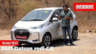 2021 Datsun rediGO Facelift road test review  OVERDRIVE [upl. by Arodal]