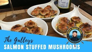 Salmon Appetizers Part 3 Smoked Salmon Stuffed Mushroom Caps [upl. by Spector738]