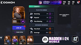 unlocking all the new COACHES in Madden Mobile 24 [upl. by Lesh]