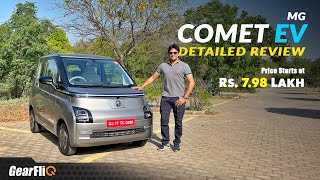 MG Comet EV  Cheapest EV at ₹798 Lakhs charges like a Scooter  Detailed Review  GearFliQ [upl. by Rtoip695]