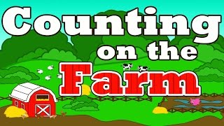 Counting on the Farm  Counting Farm Animals  quotFarmer in the Dellquot Nursery Rhymes Preschool Songs [upl. by Anetsirk238]