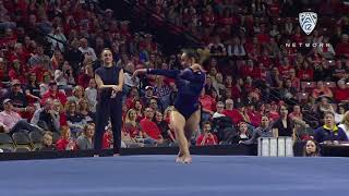 2019 Pac12 Womens Gymnastics Championship UCLAs Katelyn Ohashi unveils new floor routine with [upl. by Nilpik594]