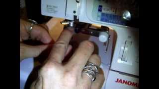 Janome 1200D serger cover stitch combo [upl. by Apoor195]