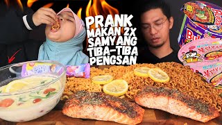 PRANK PENGSAN SALMON SAMYANG HABANERO lime  SAMYANG CARBONARA quotapa reaksi PIPI Z0L4 [upl. by Dijam]