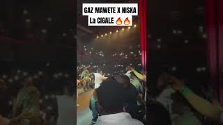 Gaz Mawete vs Niska met le feu 🔥 à la CIGALE  Dendisa live performance [upl. by Nob]