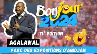 Bonjour 2024  Prestation d Ambassadeur Agalawal 🤣🔥 au parc des expositions dAbidjan [upl. by Kimble864]