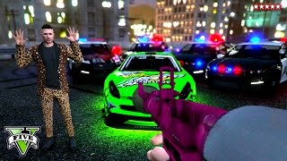 GTA 5 Epic COP CHASE  Playing BUSTED w The CREW GTA 5 Online PS4 [upl. by Eimak]