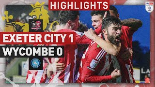 HIGHLIGHTS Exeter City 1 Wycombe Wanderers 0 261223 EFL Sky Bet League One [upl. by Anhavas577]