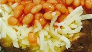 How To Make a Jacket Potato With Baked Beans amp Cheese [upl. by Yenolem]