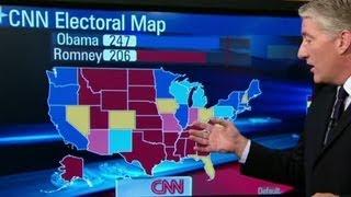 Electoral map shows slight Obama lead [upl. by Procto]