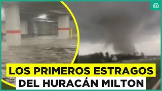 Huracán Milton Los primeros registros del fenómeno en EE UU [upl. by Yrem]