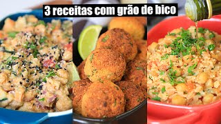 3 RECEITAS INCRÍVEIS COM GRÃO DE BICO  3 EM 1 02  TNM Vegg [upl. by Delmor679]