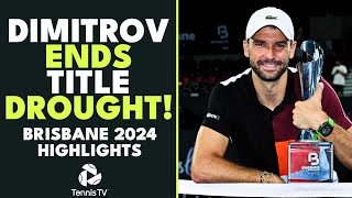 Grigor Dimitrov Best Shots amp Memorable Moments From Brisbane Title Run 🏆 [upl. by Bertle]