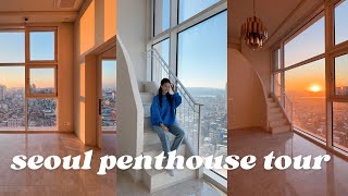 i moved into a seoul penthouse 🇰🇷 han river amp namsan tower views pool sauna gym breakfast [upl. by Lletniuq]