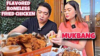 SOBRANG SARAP NA FLAVORED BONELESS FRIED CHICKEN MUKBANG PINOY MUKBANG [upl. by Rosemari]