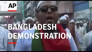 Hundreds of Bangladeshi protesters demonstrate in support of Palestinians [upl. by Ahtnama973]