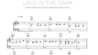 Love in the Dark  Adele Sheet amp Midi Download [upl. by Sibelle]