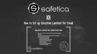 Safetica 101 Episode 20 Configure Channel Control for Email [upl. by Nagram]