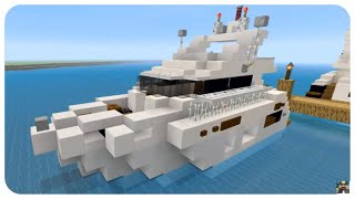 Minecraft How to build a Yacht in Minecraft Princess 75 Fly Minecraft Yacht Tutorial [upl. by Aspasia197]