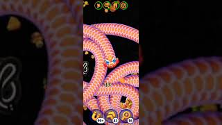 Giant Snake Eating Worm  WormZoneio  SlitherSnake wormszone trendingshorts slithersnake shorts [upl. by Amaty]