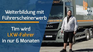 Als Quereinsteiger LKWFahrer werden in 6 Monaten  Tim macht Grundqualifikation und Führerschein [upl. by Eylatan]