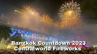 4K HDR New Year 2023 Celebration in Bangkok  Countdown in Centralworld [upl. by Kathleen353]