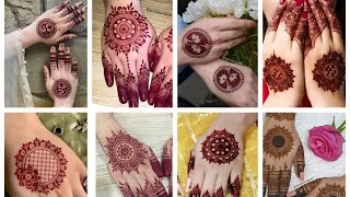 😍very simple dulhan ke liye gol tikki mehndi designs2024 fashion mehndi henna bridal viral [upl. by Sessler951]