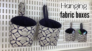 how to sew hanging fabric boxes tutorial how to sew fabric boxes diyhanging fabric boxes organizer [upl. by Courtenay]