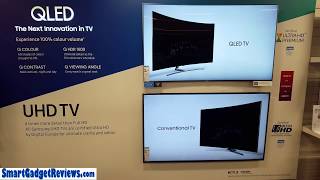 Samsung Crystal 4K UHD vs QLED TV Picture Comparison Video  Gadget Show Tech [upl. by Anuqahs]