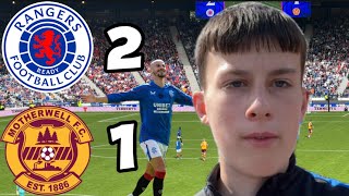 CERNY CRACKER GETS RANGERS 3 POINTS RANGERS 21 MOTHERWELL VLOG [upl. by Bozuwa415]