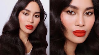 A Bold Red Lip For Any Occasion Makeup  Hung Vanngo [upl. by Nahsab]