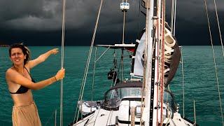 SUPERCELL STORM ON A SMALL SAILBOAT  WHY PLANS AND SAILING DONT WORK S1CH40 [upl. by Enneire]