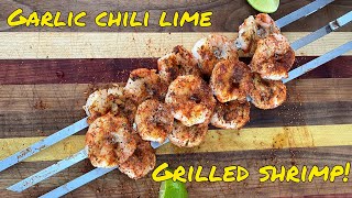 Grilled Garlic Chili Lime Shrimp featuring Omaha Steaks [upl. by Arella]