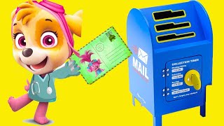 Paw Patrol DIY PlayDoh Mailbox GAME  Ellie Sparkles World [upl. by Suaeddaht]