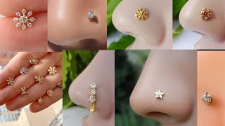 Gold nose pin studs design for girls daily wear beautiful gold nose pin stud 257 [upl. by Ellah]