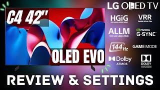 LG OLED EVO C4 42quot Review  AI Changes Everything [upl. by Arytas]