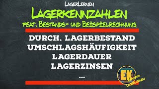 Lagerkennzahlen feat Bestands und Beispielrechnung [upl. by Yenwat377]