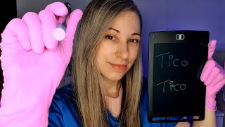 Clínica ASMR  Nuevo Test de Nervios Craneales con Guantes Rosas  Roleplay médico  SusurrosdelSurr [upl. by Newel]