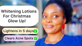 RECOMMENDATIONS BEST WHITENING LOTIONS FOR CHRISTMAS GLOW UP 2024 [upl. by Gem998]