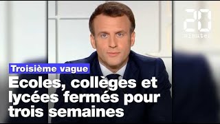 Coronavirus Ecoles fermées vacances «dézonées»… L’essentiel des annonces de Macron [upl. by Philipines471]