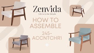 Mid Century Modern Accent Chair Assembly [upl. by Oira]