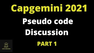 capgemini pseudocode questions and answers 2021  capgemini pseudocode preparation  Part 1 [upl. by Kone]